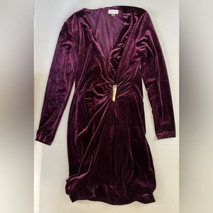 Calvin Klein long sleeve V neck dress